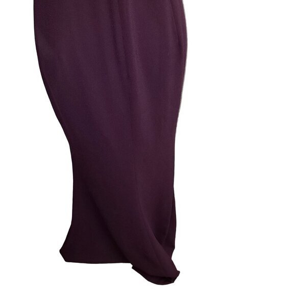 Dress the Population Trumpet Fit-and-Flare Maxi Dress Gown Purple Eggplant Plum - Picture 11 of 16